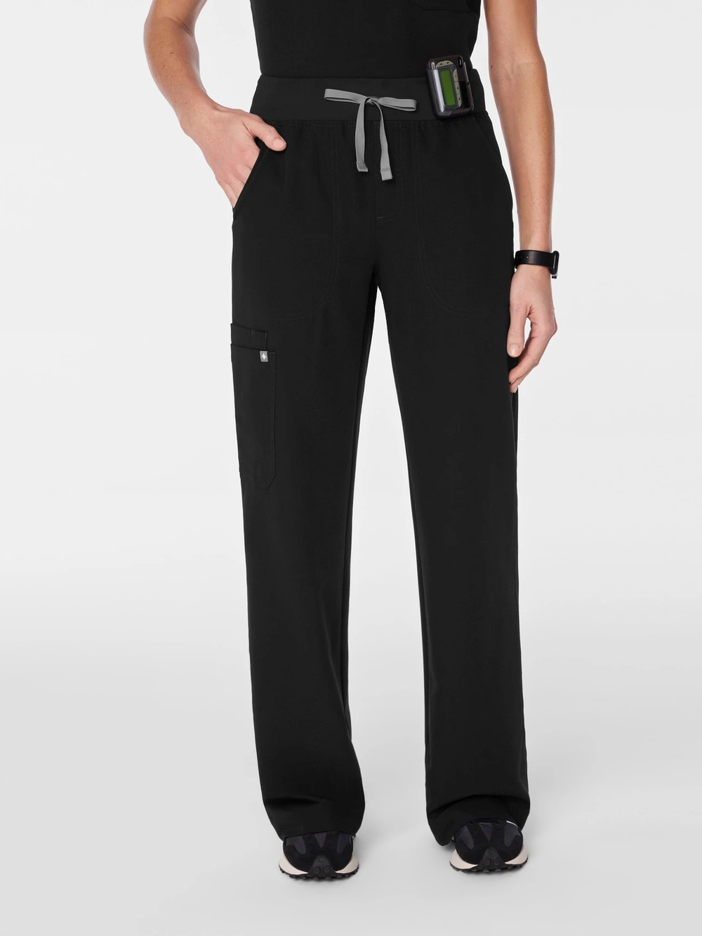 Isabel High-Rise Wide-Leg Scrub Trouser